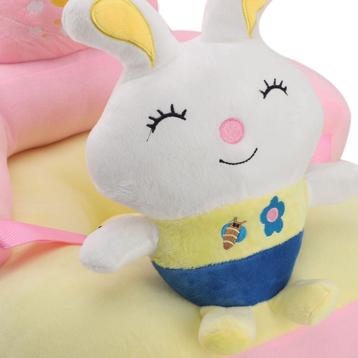Baby Learn Sitting Support Seats Anti Fall Anti Side Turning Rechargeable Plush Baby Learning to Sit Chair for Indoor Outdoor Rabbit