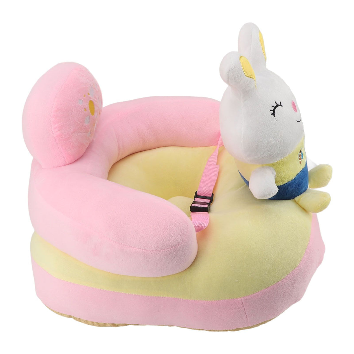 Baby Learn Sitting Support Seats Anti Fall Anti Side Turning Rechargeable Plush Baby Learning to Sit Chair for Indoor Outdoor Rabbit