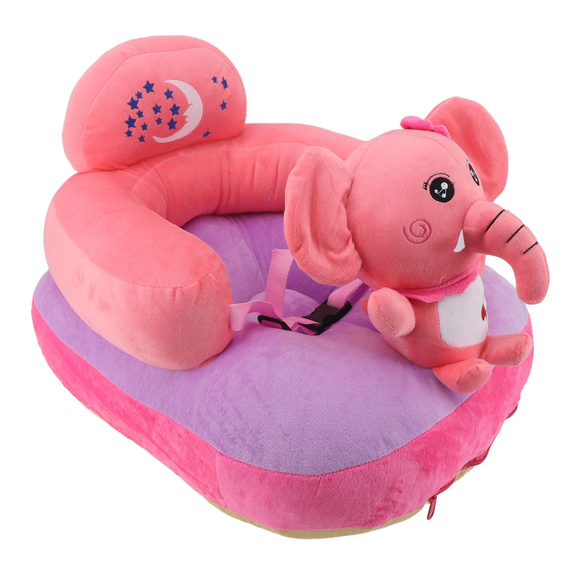 Baby Support Seat Sofa Soft Plush Comfortable Adjustable Angles Bluetooth Function Baby Sitting Support for Indoor Elephant