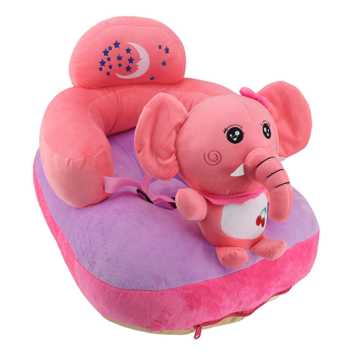 Baby Support Seat Sofa Soft Plush Comfortable Adjustable Angles Bluetooth Function Baby Sitting Support for Indoor Elephant