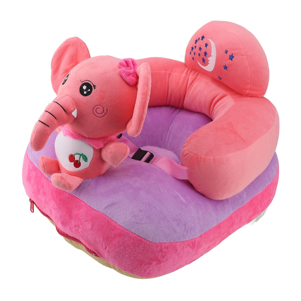 Baby Support Seat Sofa Soft Plush Comfortable Adjustable Angles Bluetooth Function Baby Sitting Support for Indoor Elephant