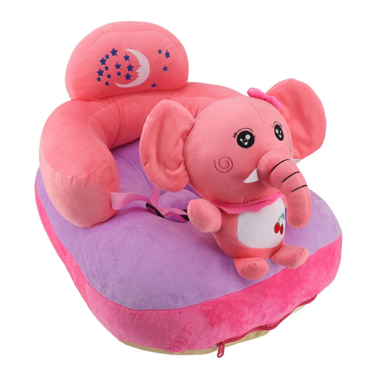 Baby Support Seat Sofa Soft Plush Comfortable Adjustable Angles Bluetooth Function Baby Sitting Support for Indoor Elephant