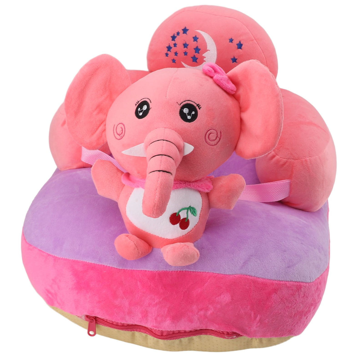 Baby Support Seat Sofa Soft Plush Comfortable Adjustable Angles Bluetooth Function Baby Sitting Support for Indoor Elephant