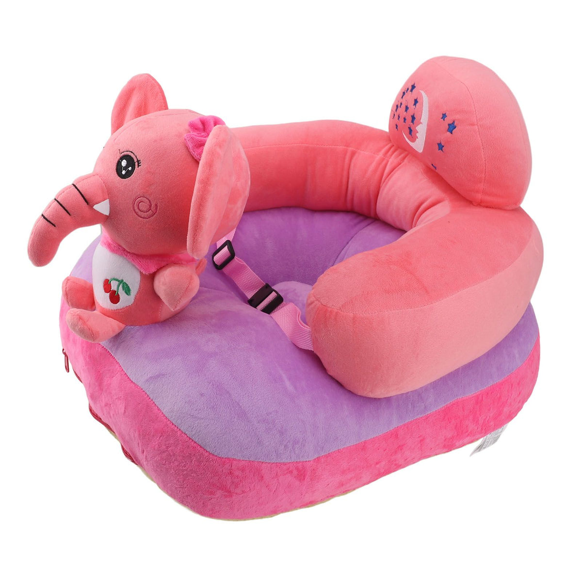 Baby Support Seat Sofa Soft Plush Comfortable Adjustable Angles Bluetooth Function Baby Sitting Support for Indoor Elephant