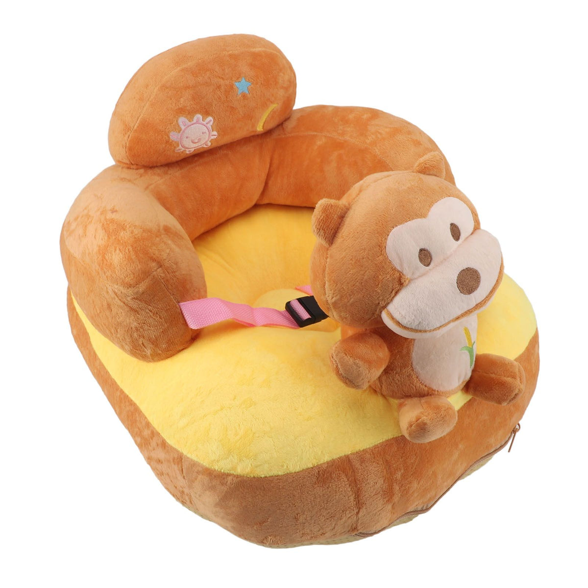 Baby Support Seat Sofa Soft Plush Comfortable Adjustable Angles Bluetooth Function Baby Sitting Support for Indoor Monkey