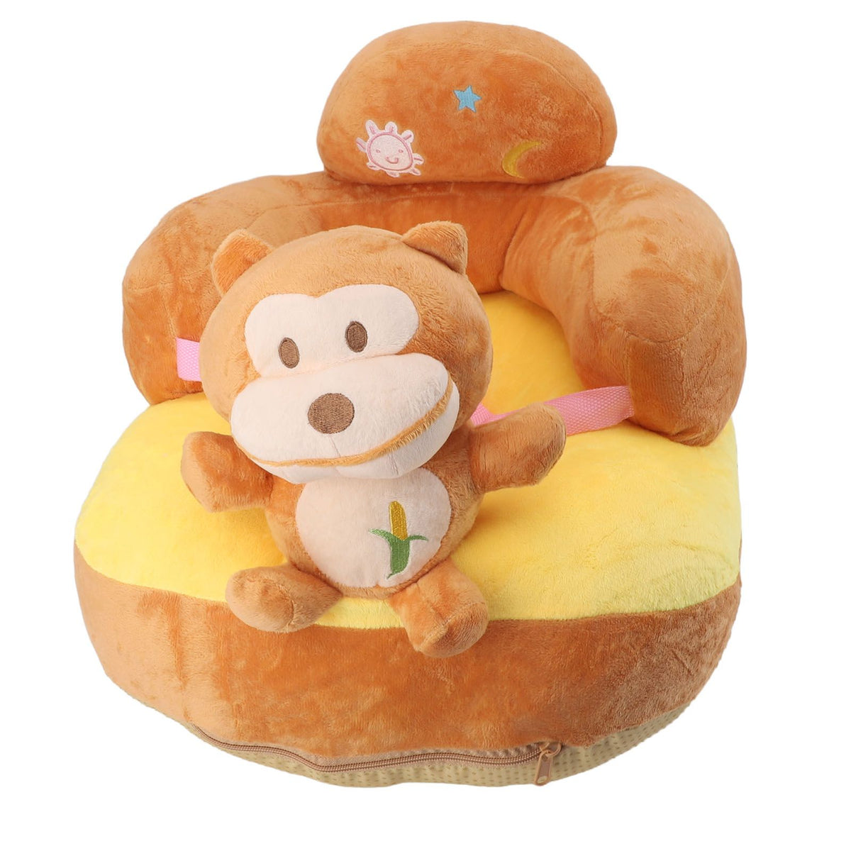 Baby Support Seat Sofa Soft Plush Comfortable Adjustable Angles Bluetooth Function Baby Sitting Support for Indoor Monkey