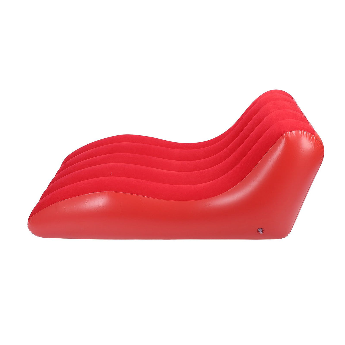 Inflatable Lounger Sofa PVC Comfortable Portable Sleeping Camping Sofa Bed for Home Picnics Hiking Park Travel Red
