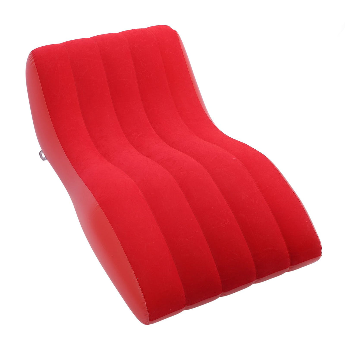 Inflatable Lounger Sofa PVC Comfortable Portable Sleeping Camping Sofa Bed for Home Picnics Hiking Park Travel Red