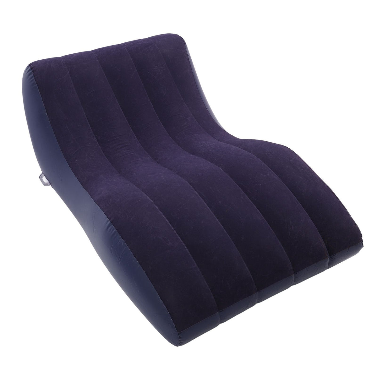 Inflatable Lounger Sofa PVC Comfortable Portable Sleeping Camping Sofa Bed for Home Picnics Hiking Park Travel Navy Blue