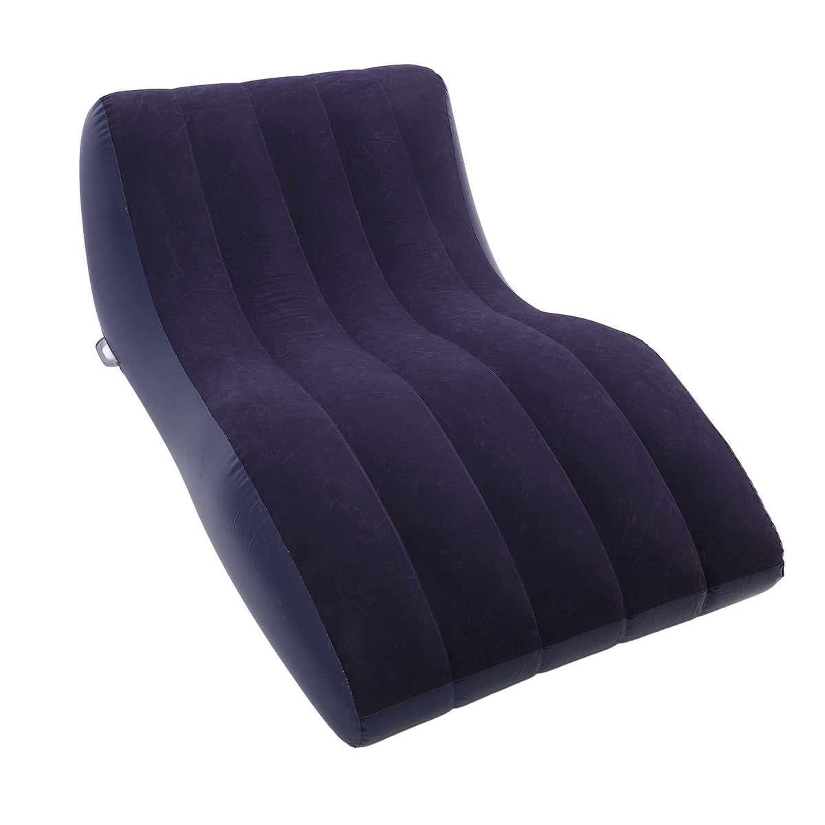 Inflatable Lounger Sofa PVC Comfortable Portable Sleeping Camping Sofa Bed for Home Picnics Hiking Park Travel Navy Blue