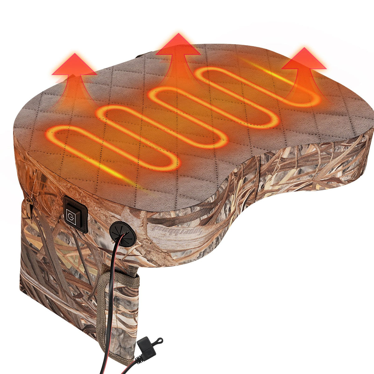 Portable Heated Stadium Seat Heated Seat Cushion 3 Level Heating Chair Pad for Camping Outdoor