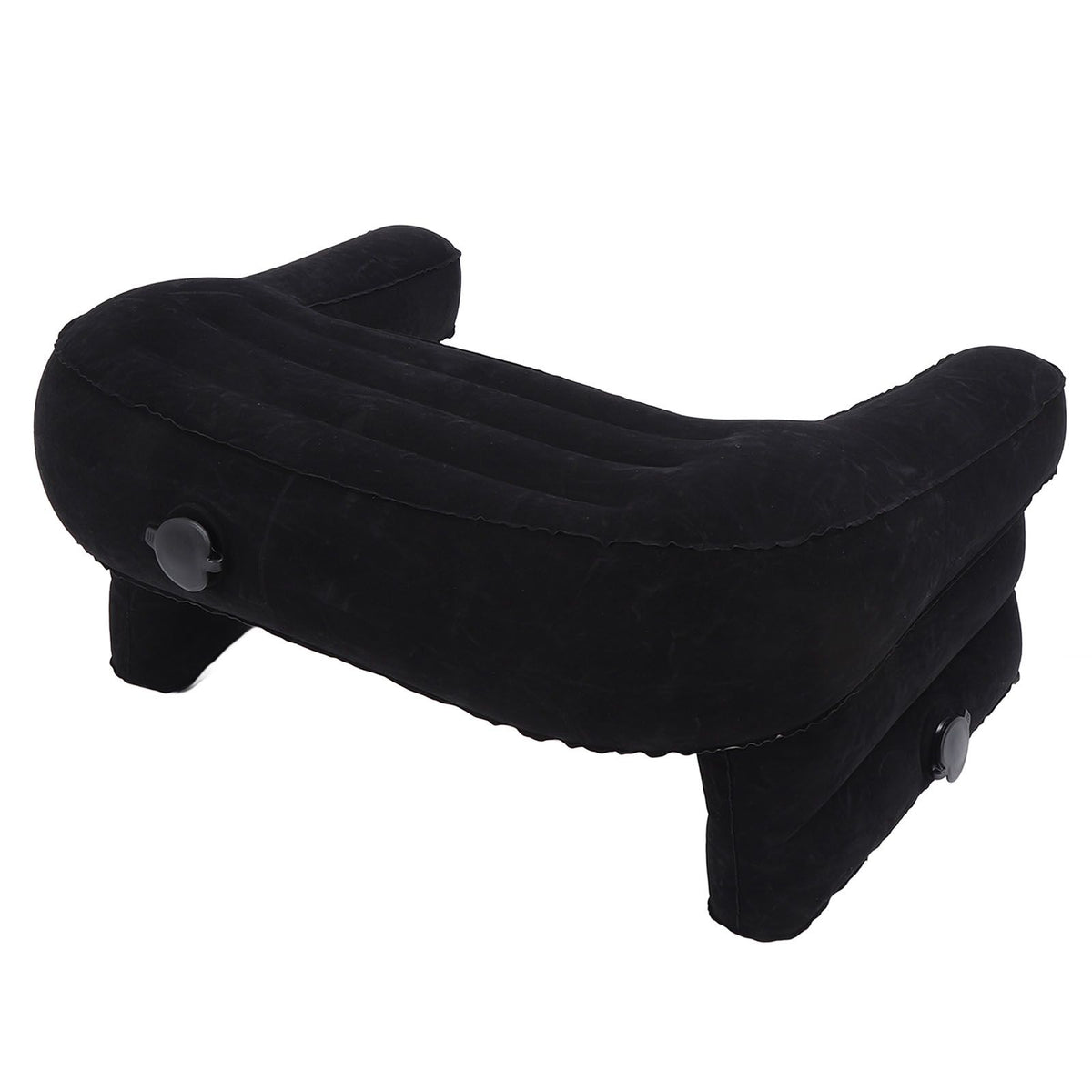 Inflatable Reading Pillow Adjustable Height Comfortable Foldable Lap Desk Pillow for Working Gaming Writing Black