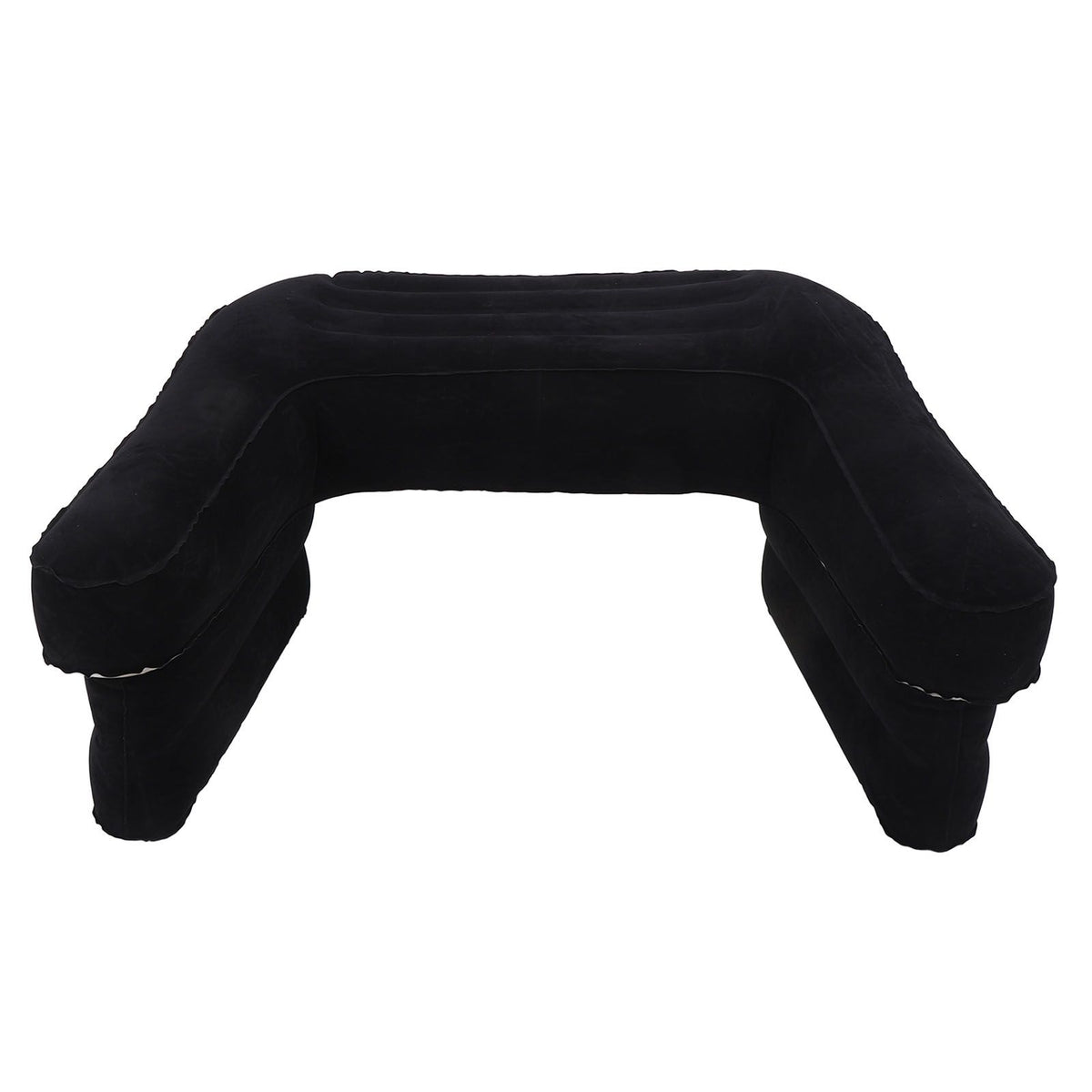 Inflatable Reading Pillow Adjustable Height Comfortable Foldable Lap Desk Pillow for Working Gaming Writing Black