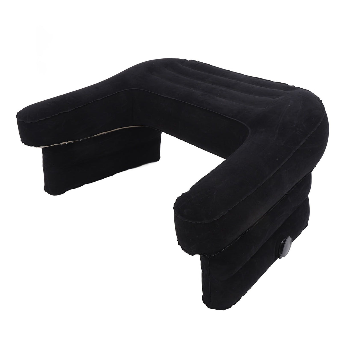 Inflatable Reading Pillow Adjustable Height Comfortable Foldable Lap Desk Pillow for Working Gaming Writing Black