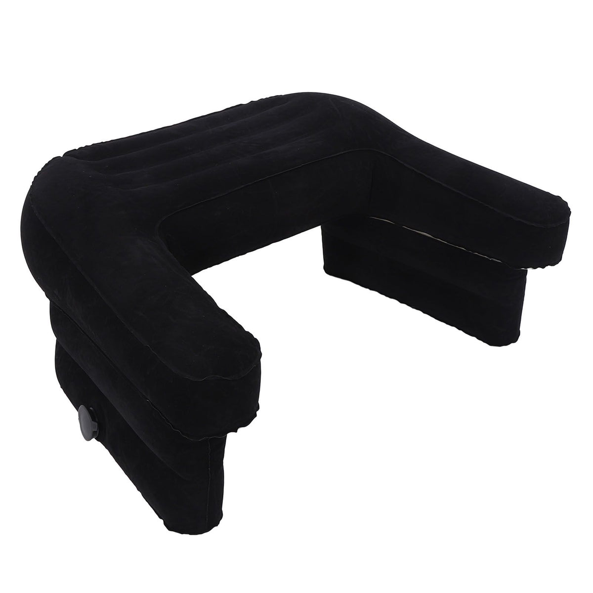 Inflatable Reading Pillow Adjustable Height Comfortable Foldable Lap Desk Pillow for Working Gaming Writing Black