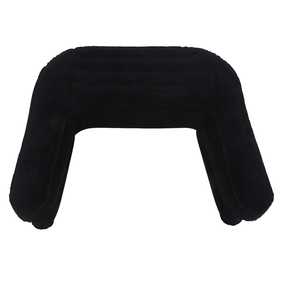 Inflatable Reading Pillow Adjustable Height Comfortable Foldable Lap Desk Pillow for Working Gaming Writing Black