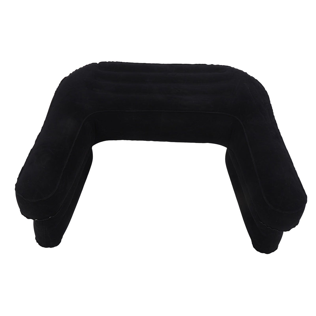 Inflatable Reading Pillow Adjustable Height Comfortable Foldable Lap Desk Pillow for Working Gaming Writing Black
