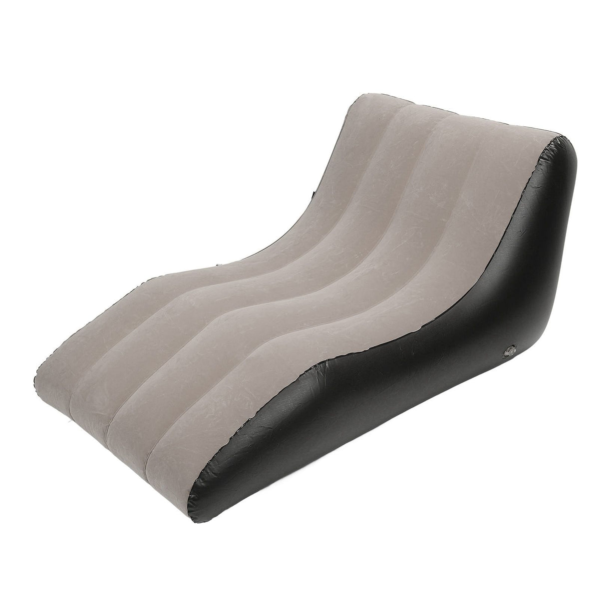 Inflatable Sofa Chair PVC Flocked Inflatable Chair Blow Up Couch for Living Rooms Camping Trips Travel Brown