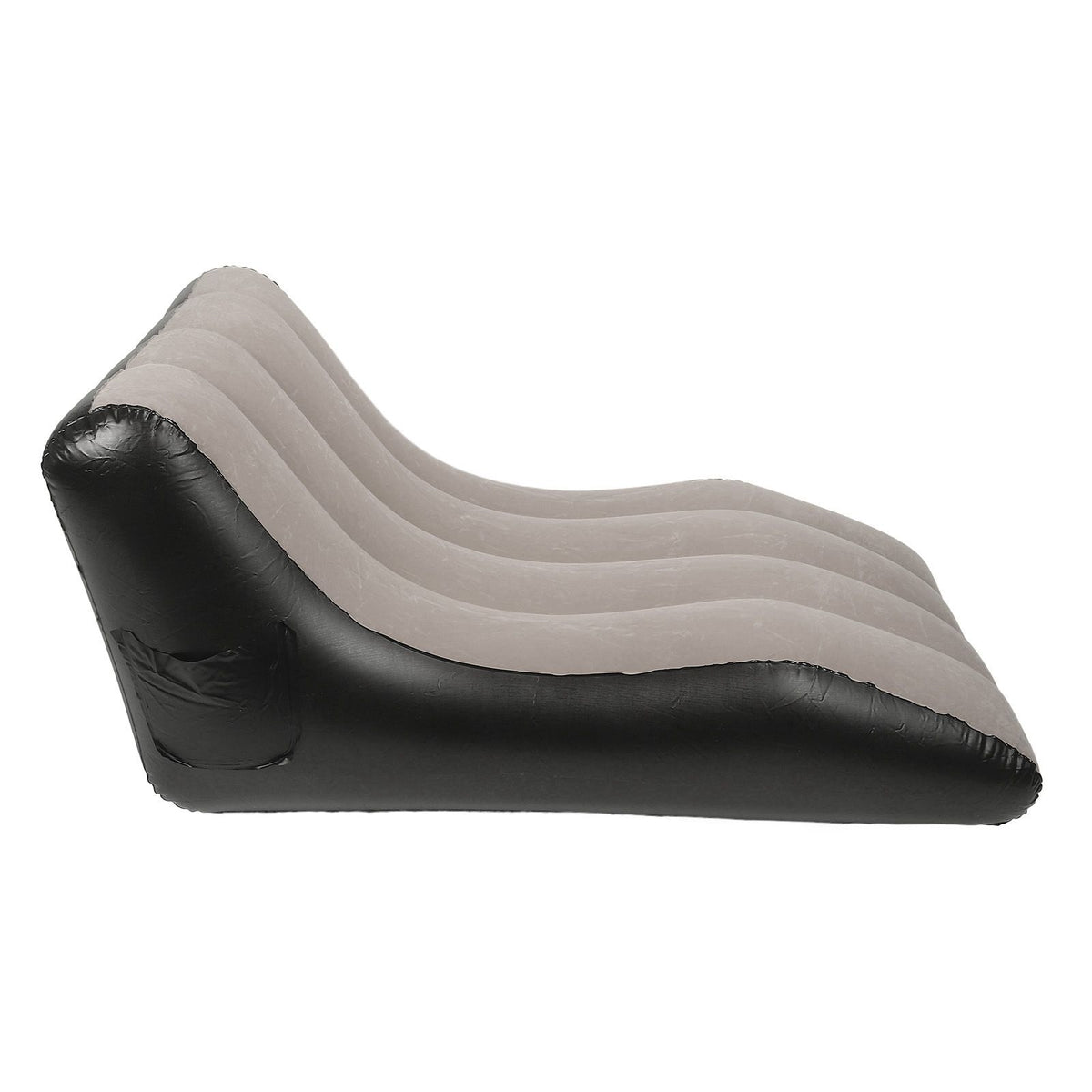 Inflatable Sofa Chair PVC Flocked Inflatable Chair Blow Up Couch for Living Rooms Camping Trips Travel Brown