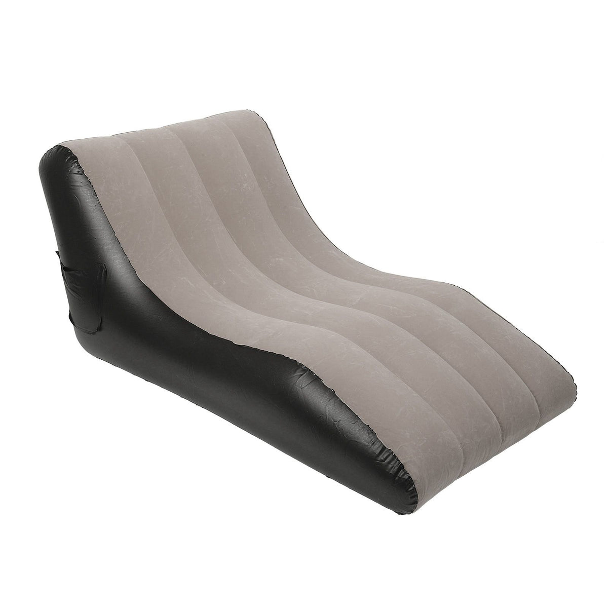 Inflatable Sofa Chair PVC Flocked Inflatable Chair Blow Up Couch for Living Rooms Camping Trips Travel Brown