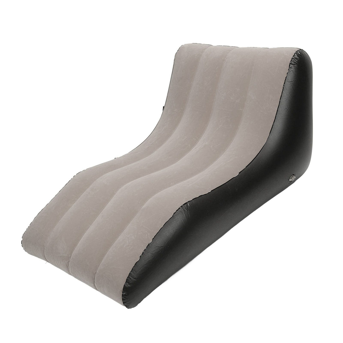 Inflatable Sofa Chair PVC Flocked Inflatable Chair Blow Up Couch for Living Rooms Camping Trips Travel Brown