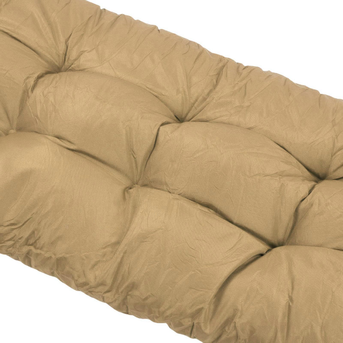 Bench Cushion Rain Proof Sun Proof PP Cotton Polyester Sponge 2 Seater Bench Pad for Indoor Outdoor Khaki