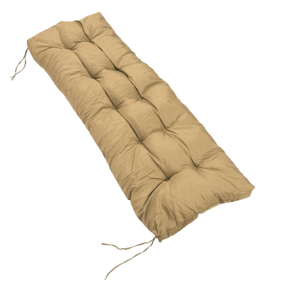 Bench Cushion Rain Proof Sun Proof PP Cotton Polyester Sponge 2 Seater Bench Pad for Indoor Outdoor Khaki