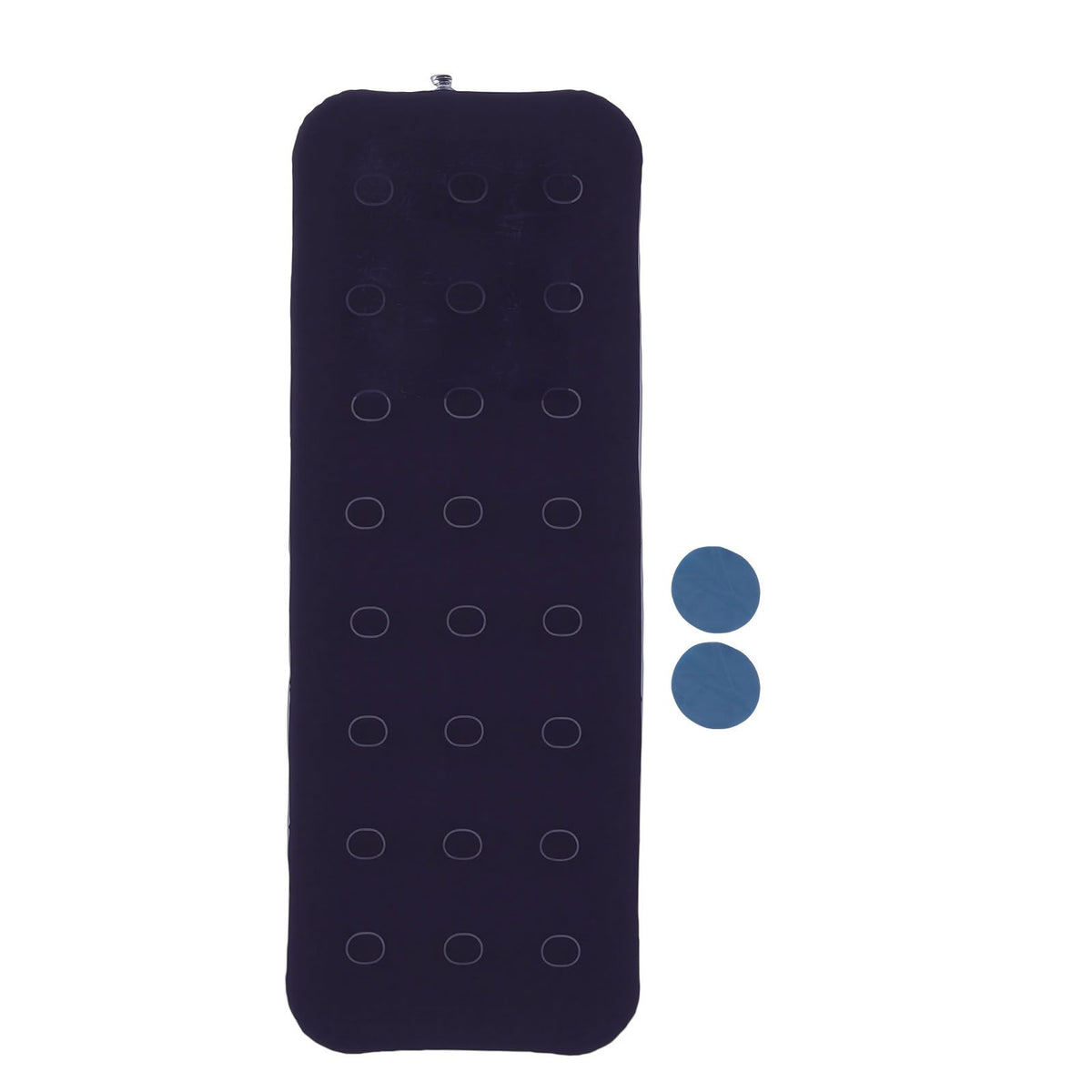 Inflatable Mattress Flocked PVC Single Blow Up Mattress Camping Sleeping Pad 220lb Weight Capacity for Home Outdoor Picnic
