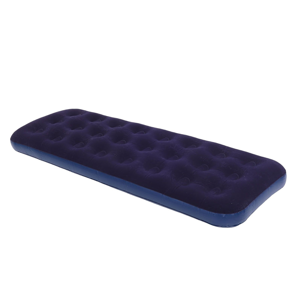 Inflatable Mattress Flocked PVC Single Blow Up Mattress Camping Sleeping Pad 220lb Weight Capacity for Home Outdoor Picnic