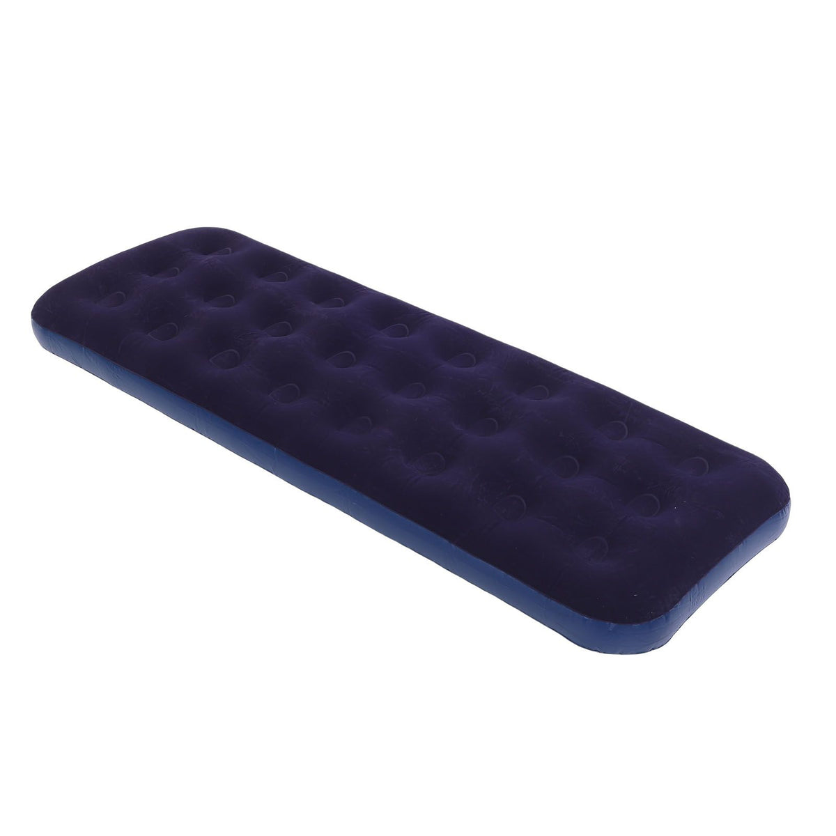 Inflatable Mattress Flocked PVC Single Blow Up Mattress Camping Sleeping Pad 220lb Weight Capacity for Home Outdoor Picnic