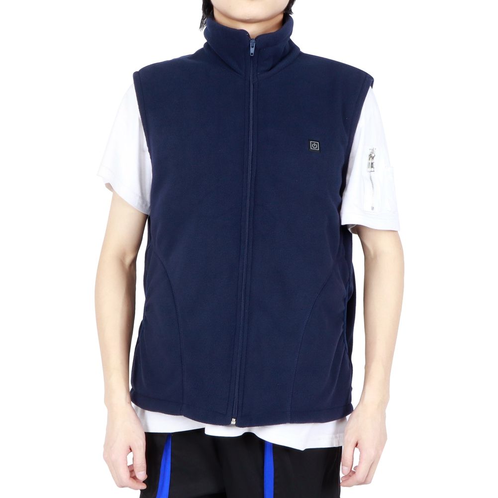 Intelligent 3 Gear Adjustable Electric USB Heating Warm Sleeveless Vest for Men Women BlueM