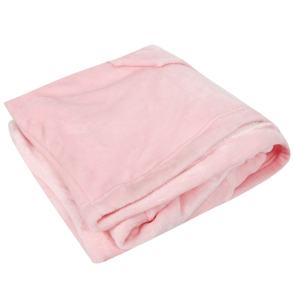 Hooded Blanket Fleece Flannel Hoodie Warm Clothes with Pocket Oversized Free SizePink
