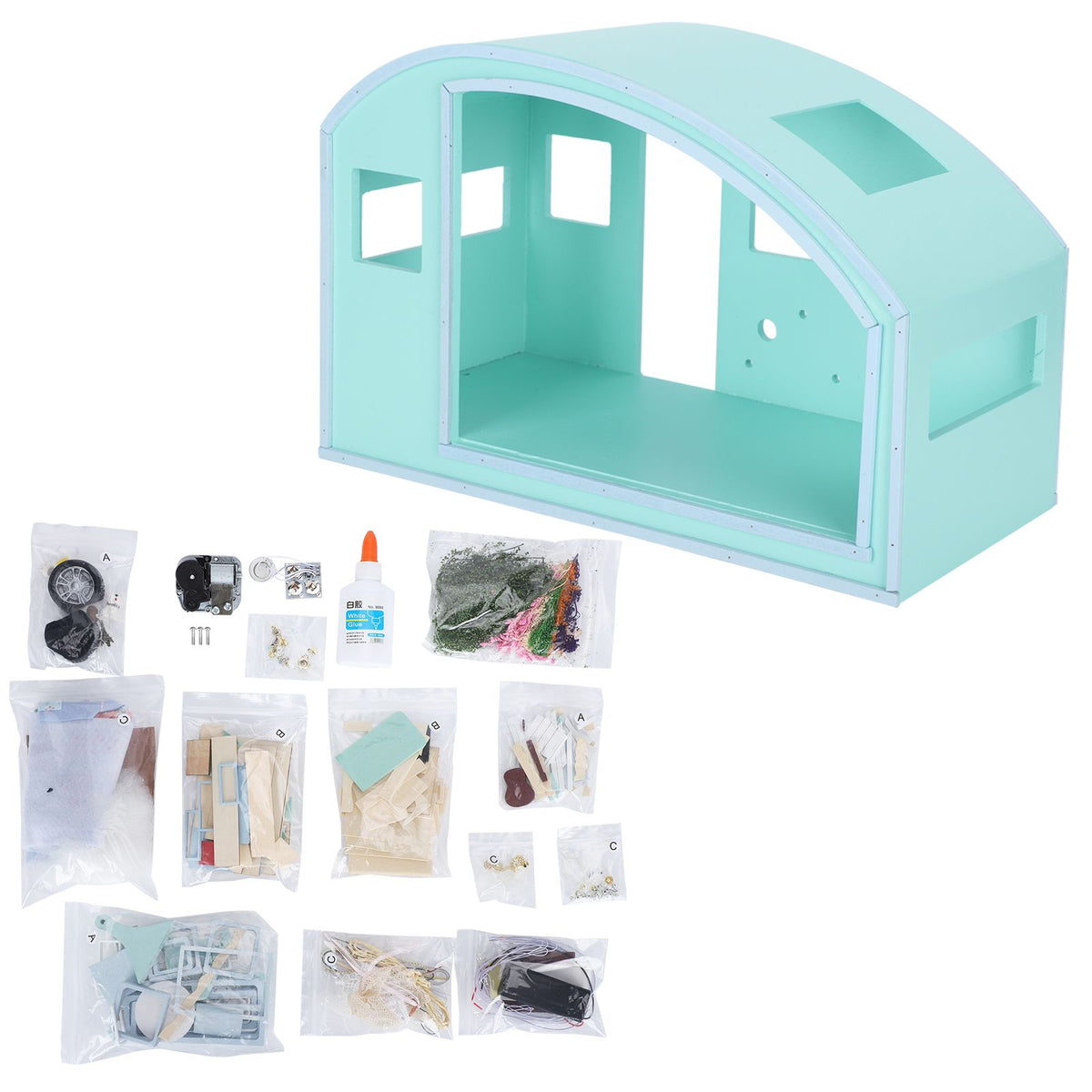 DIY Dollhouse Wood Miniature Furniture Kit with Musical Movement Valentine's Day Birthday Gifts