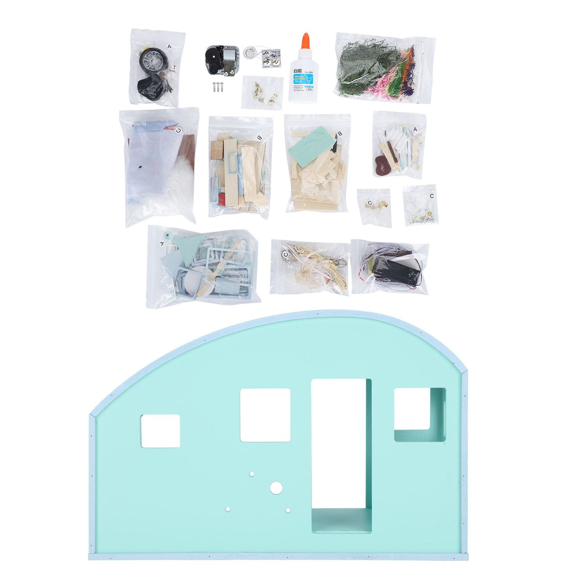 DIY Dollhouse Wood Miniature Furniture Kit with Musical Movement Valentine's Day Birthday Gifts