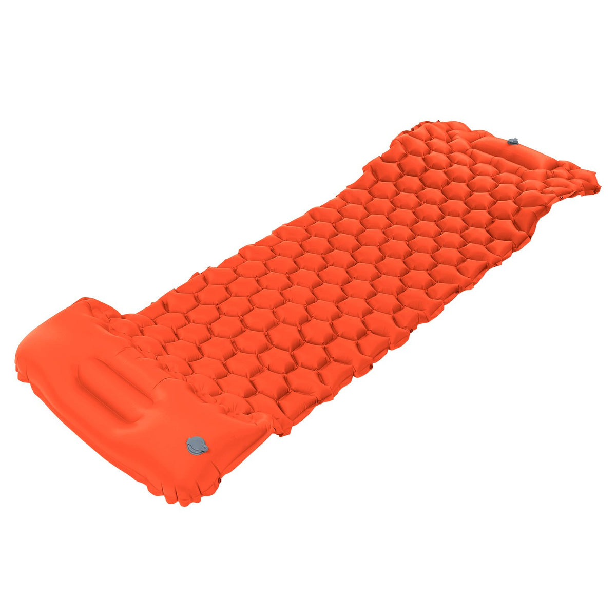 Camping Sleeping Pad Mat Foot Press Inflatable Cushion Mattress for Tent Hiking TravelOrange