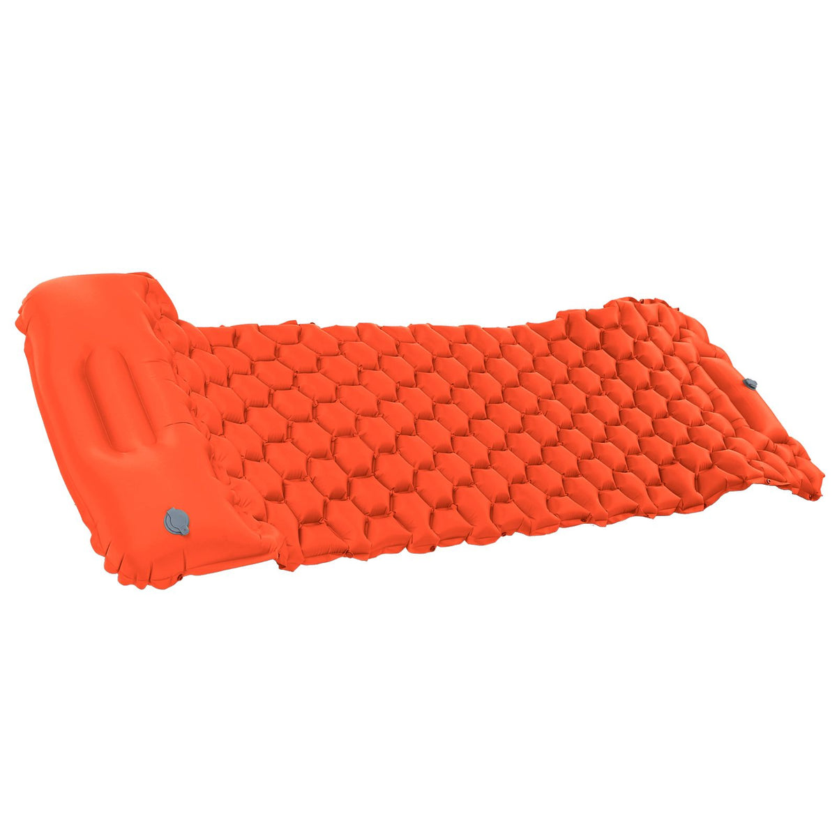 Camping Sleeping Pad Mat Foot Press Inflatable Cushion Mattress for Tent Hiking TravelOrange
