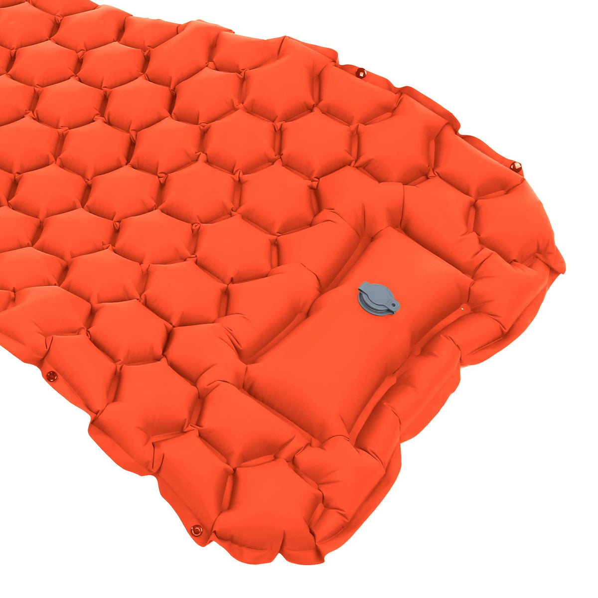 Camping Sleeping Pad Mat Foot Press Inflatable Cushion Mattress for Tent Hiking TravelOrange