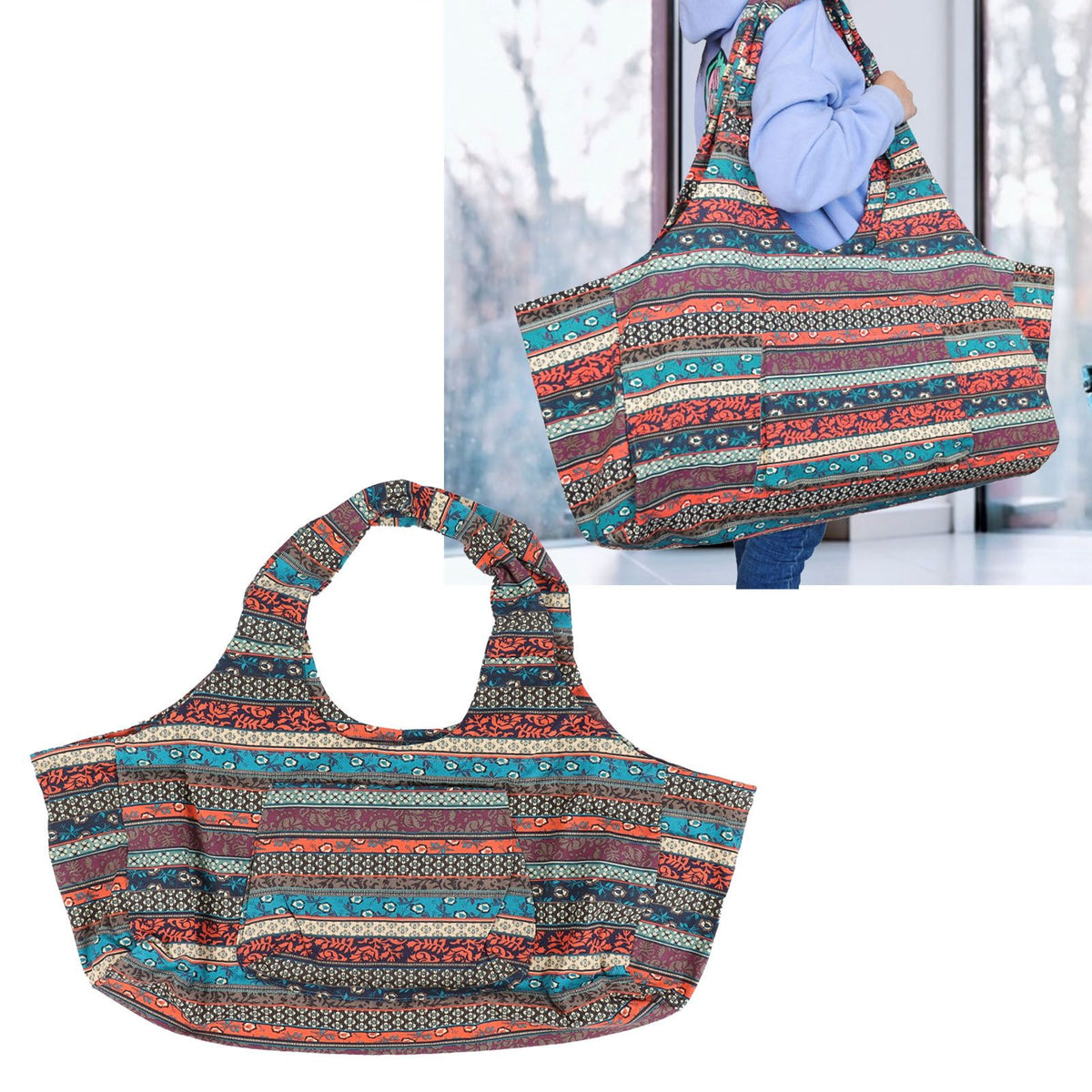 Body Fitness Storage Bag Southeast Asian Style Yoga Storage Bag for Transportation Shopping Travel