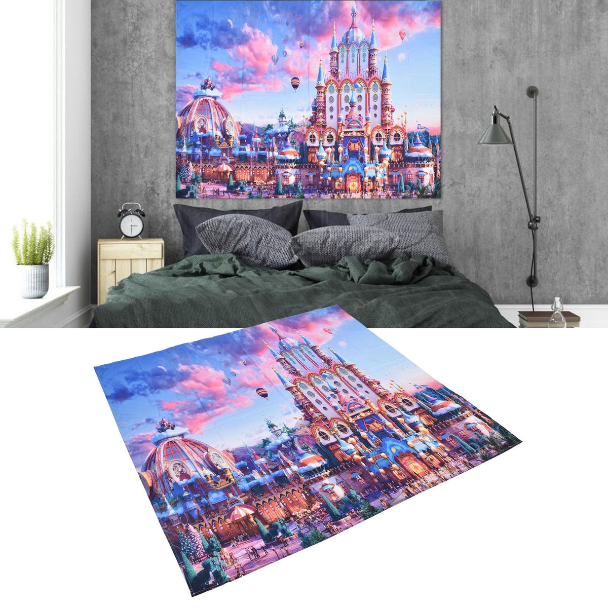 Tapestry Background Nordic Castle Tapestry Wall Hanging Painting Tapestry Interior Decoration for Home Bedroom Living Room Hotel