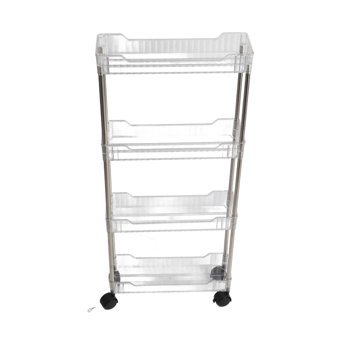Bathroom Gap Shelf Bathroom Cosmetics Transparent Storage Rack Multi Layer Bathroom Organizer 4 Layers 37x12x70cm