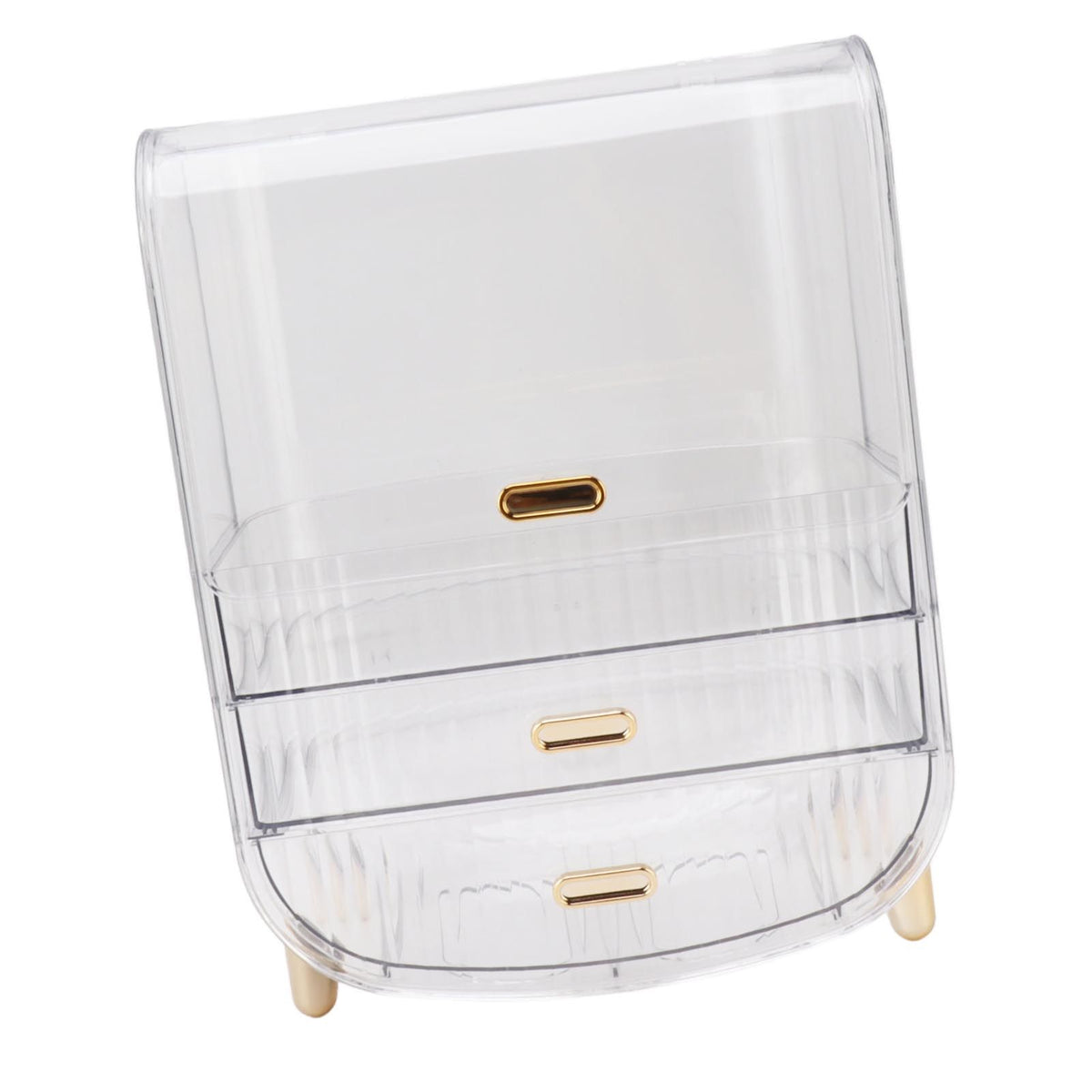 Beauty Organizer Home Dormitory Dresser Storage Case Facial Mask Lipstick Lid Drawers Commodity Shelf Transparent