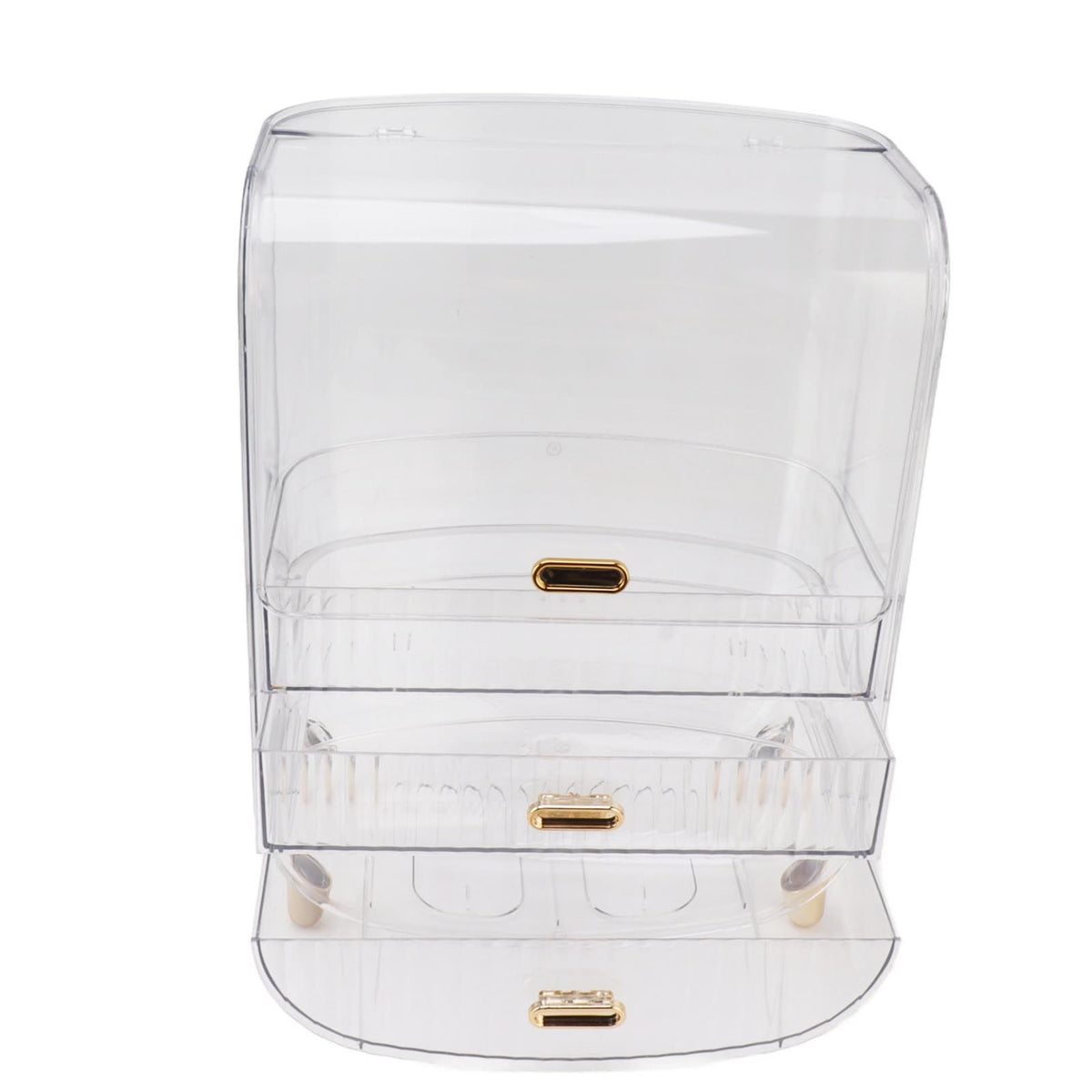 Beauty Organizer Home Dormitory Dresser Storage Case Facial Mask Lipstick Lid Drawers Commodity Shelf Transparent