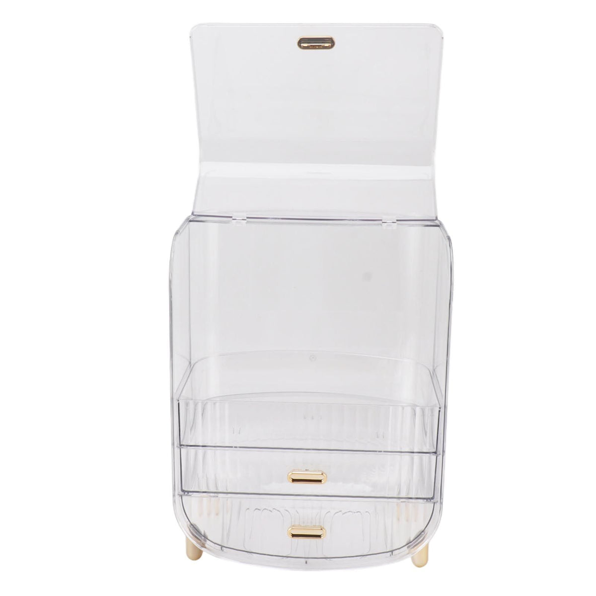 Beauty Organizer Home Dormitory Dresser Storage Case Facial Mask Lipstick Lid Drawers Commodity Shelf Transparent