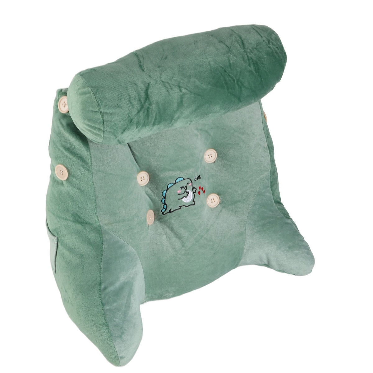 Backrest Pillow Washable Removable Cover Soft Cartoon Animal Back Support Cushion for Office Chair Bedside Dinosaur