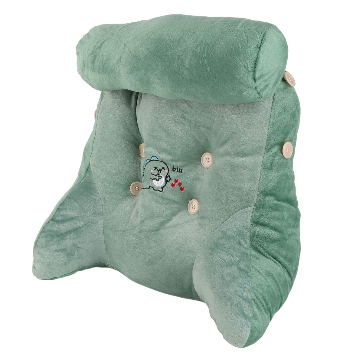 Backrest Pillow Washable Removable Cover Soft Cartoon Animal Back Support Cushion for Office Chair Bedside Dinosaur