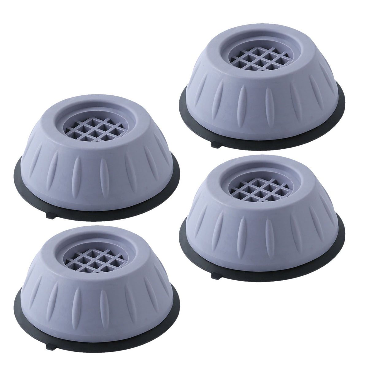 4 Pcs Grey Drum Washer Base Rack Universal Anti Slip Anti Vibration Heighten Washer Refrigerator Base Pad