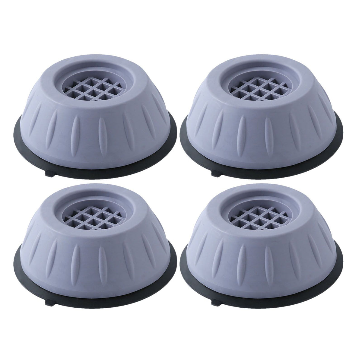 4 Pcs Grey Drum Washer Base Rack Universal Anti Slip Anti Vibration Heighten Washer Refrigerator Base Pad