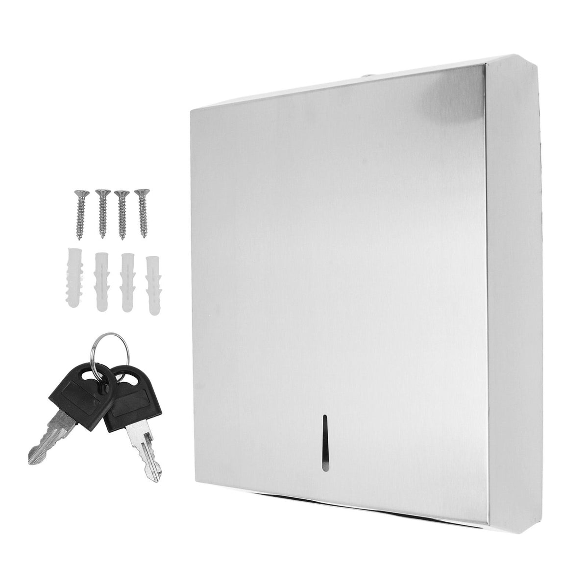 Wall Mounted Tissue Box Multifunctional Stylish Stainless Steel Tissue Box Holder for Kitchen Bathroom Garage Bk50 Sanding