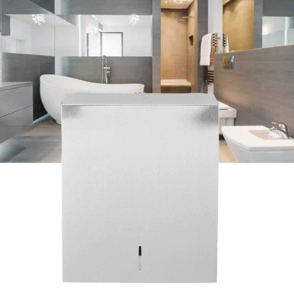 Wall Mounted Tissue Box Multifunctional Stylish Stainless Steel Tissue Box Holder for Kitchen Bathroom Garage Bk50 Sanding