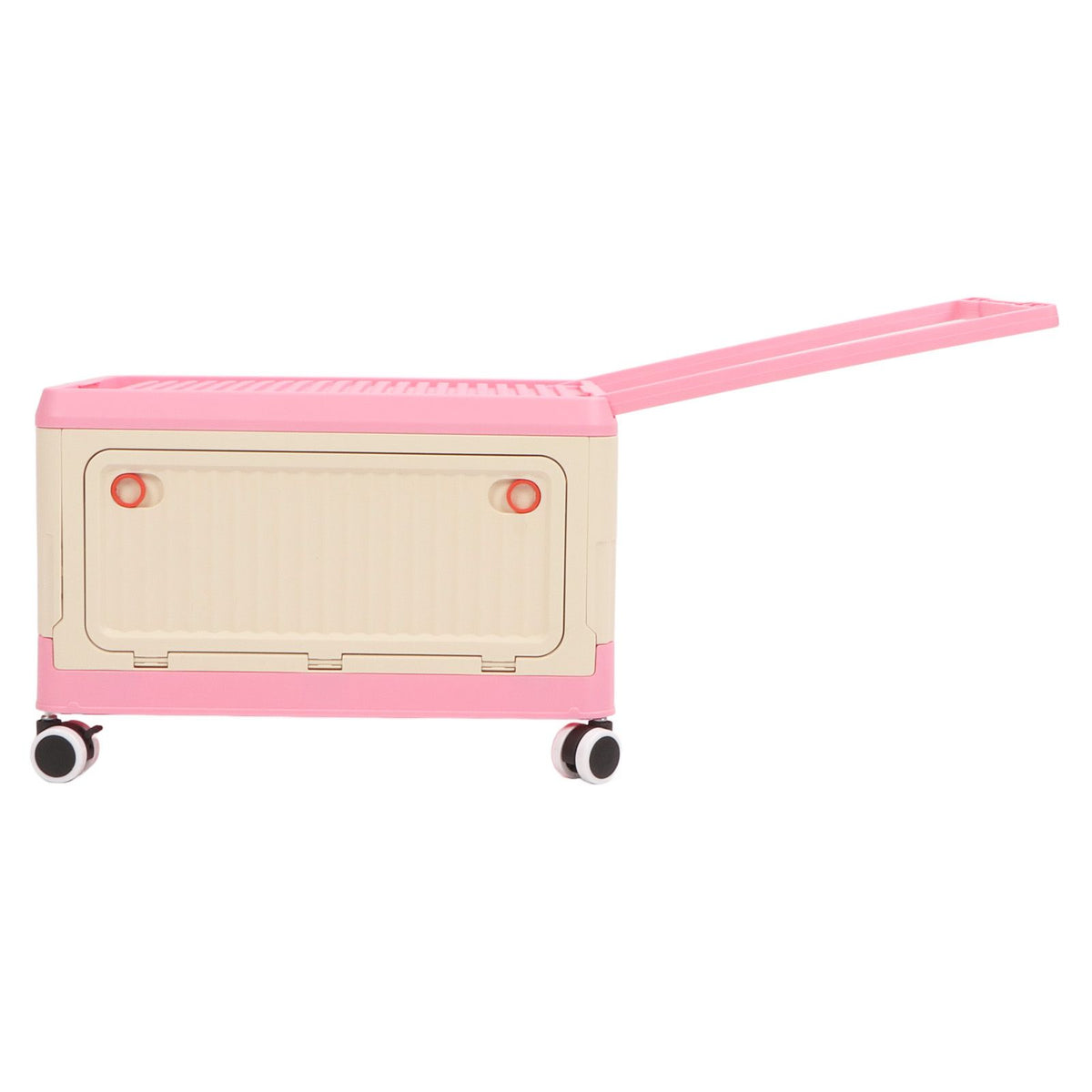 Rolling Toy Storage Bin Toy Storage Organizer Bin with Lid Wheels Children Building Blocks Organizer Pink